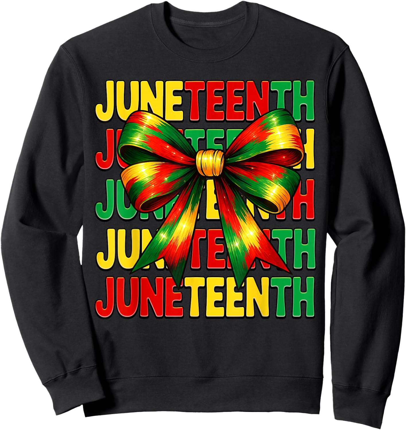Juneteenth Coquette Bow African Girl Black History Month Sweatshirt - Sweatshirt | Black