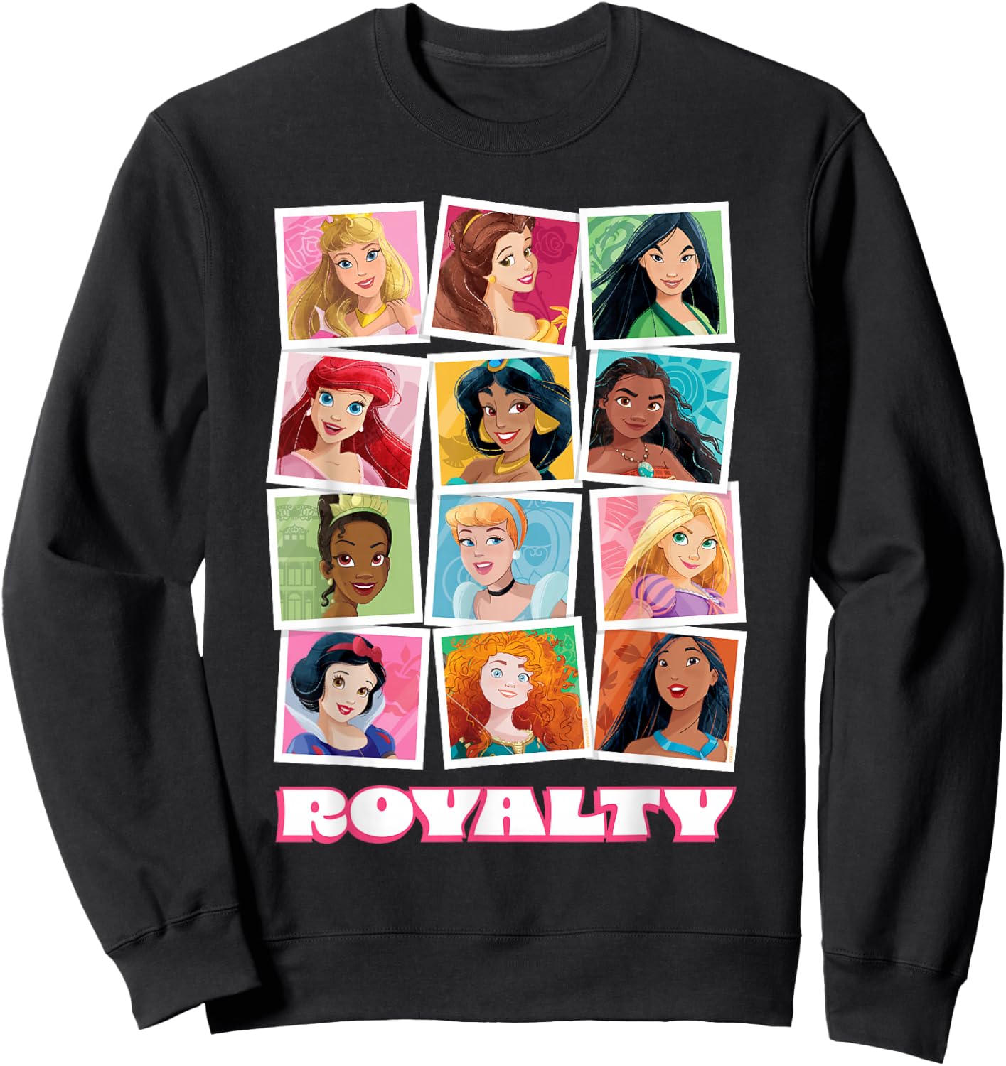 Disney Princess Photos Royalty Portrait Picture Collection , Black, S Sweatshirt - Sweatshirt | Black