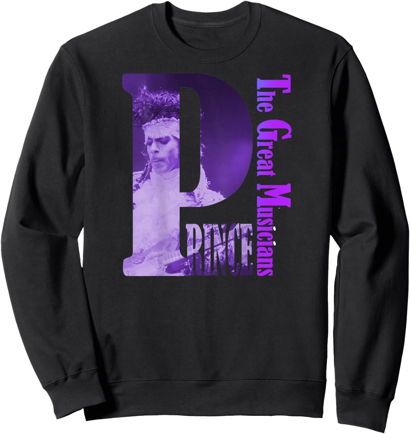 PRINCE_Purple Rain_001 , Black, S Sweatshirt - Sweatshirt | Black