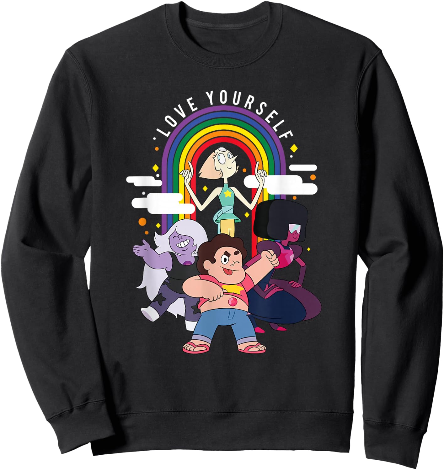 Steven Universe Pride Group Shot Love Yourself Sweatshirt - Sweatshirt | Black