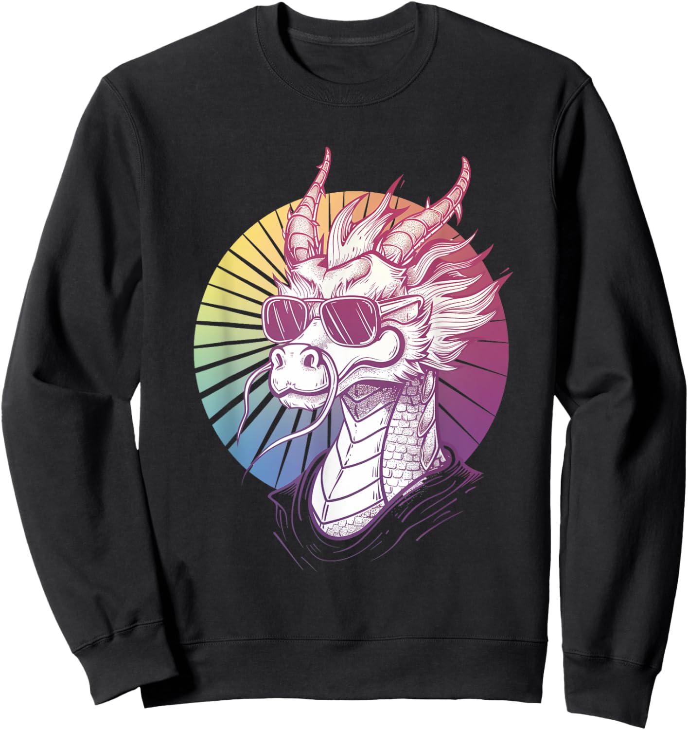 Frost Breath & Hot Shades: Icy Cool Dragon Sweatshirt - Sweatshirt | Black