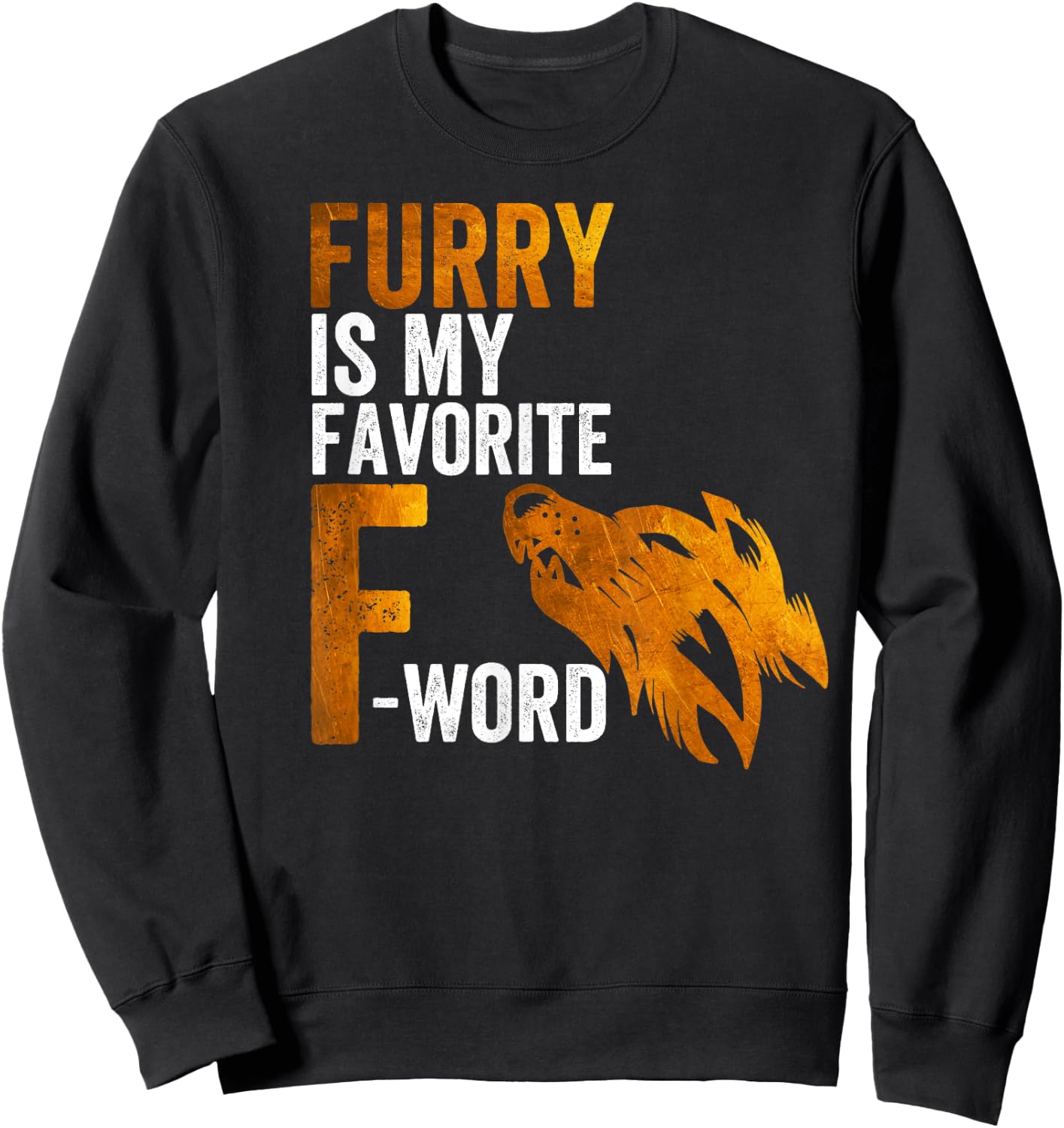 Funny Furry ist mein Lieblings-F-Word Fursuit Cosplay Furry Sweatshirt - Sweatshirt | Black