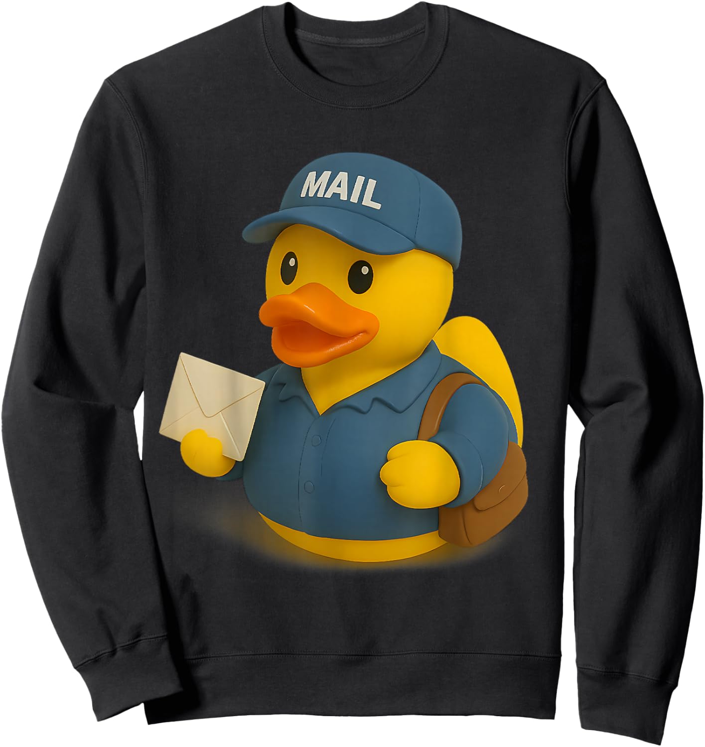 Rubber Duck Mailman Ducky Duckie Sweatshirt - Sweatshirt | Black
