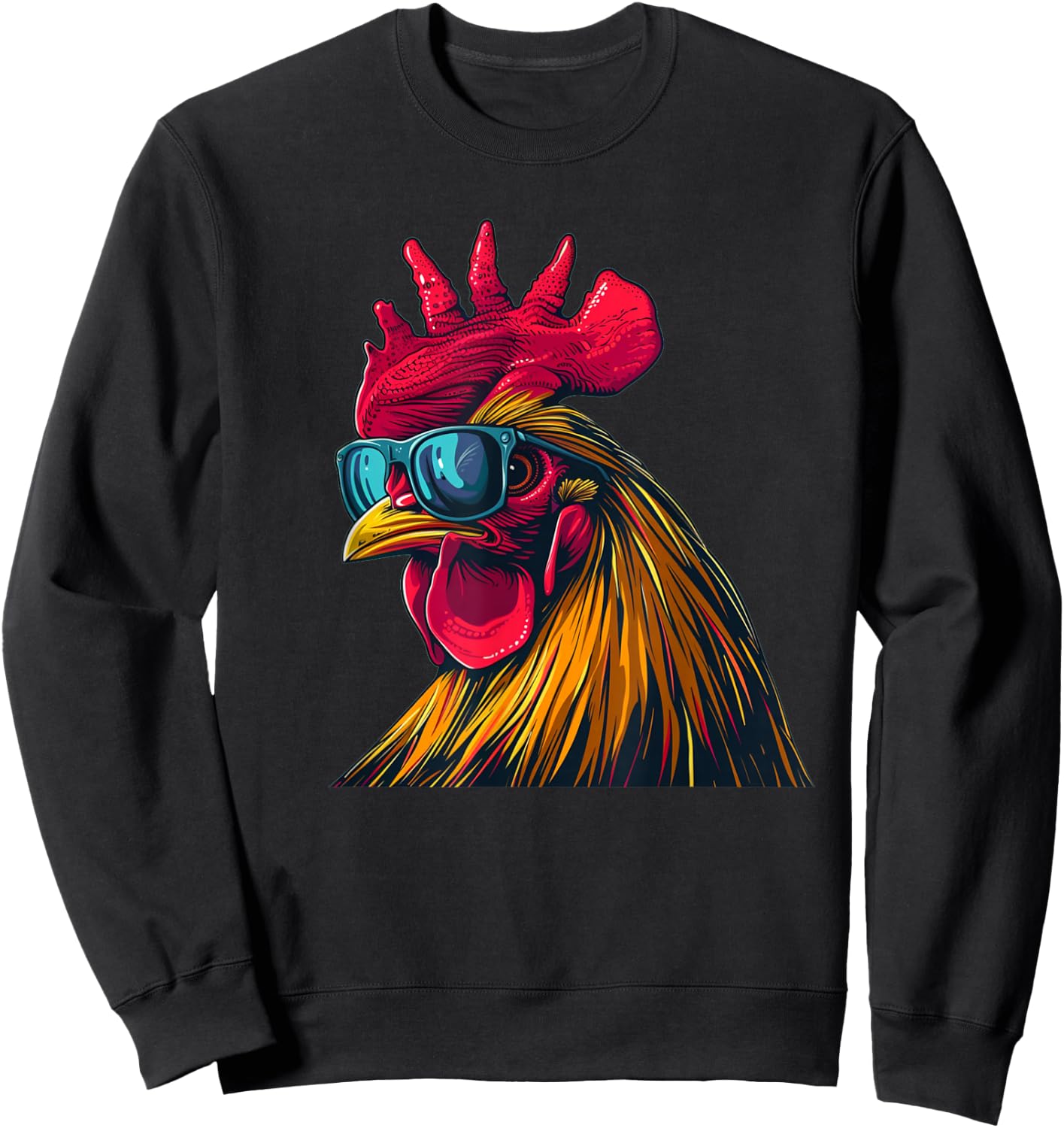 Cooles Hahn Sonnenbrille Kostüm für Jungen und Mädchen Sweatshirt - Sweatshirt | Black