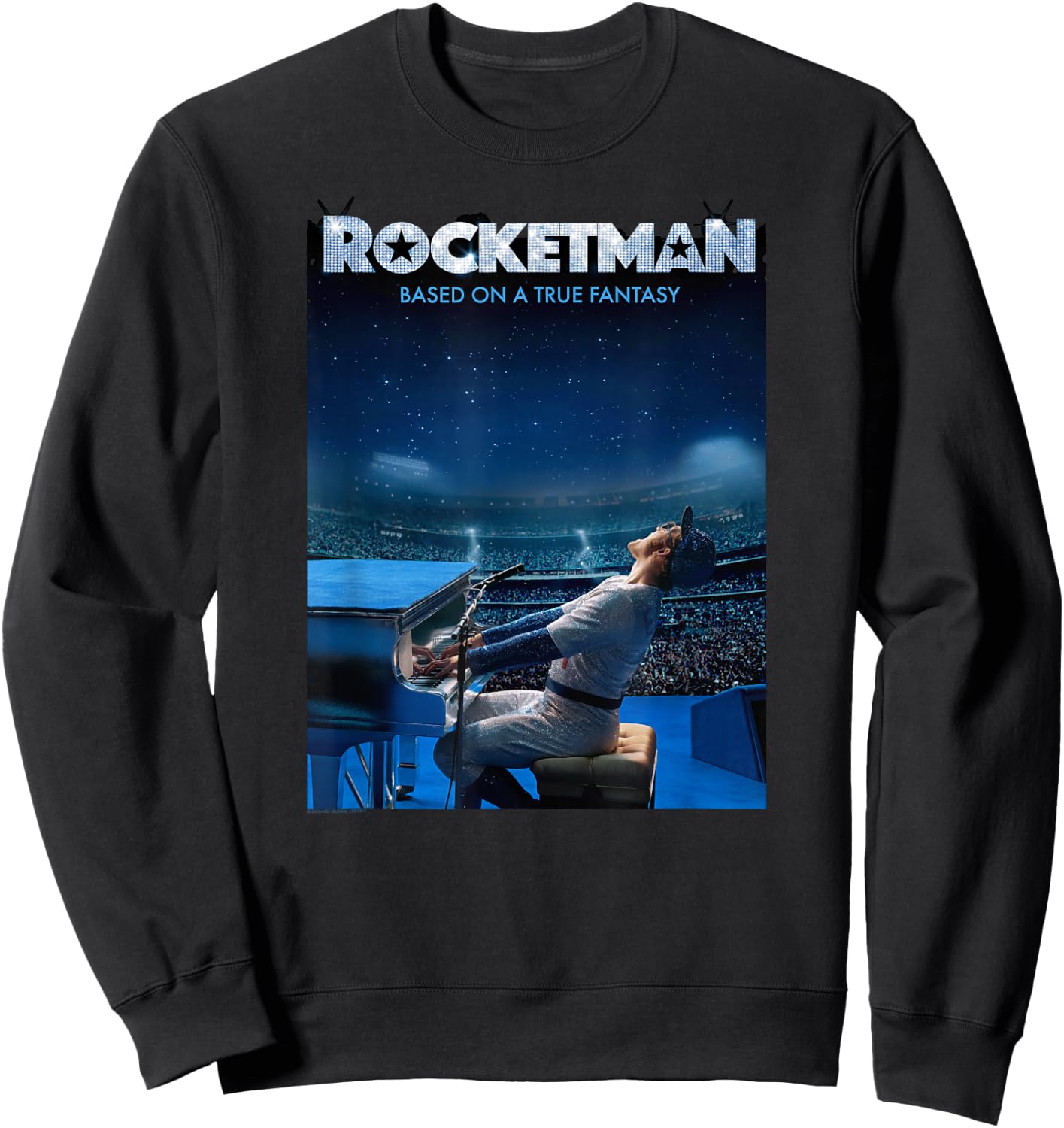 Elton John Rocketman Starry Night Movie Print , grey, S Sweatshirt - Sweatshirt | Black