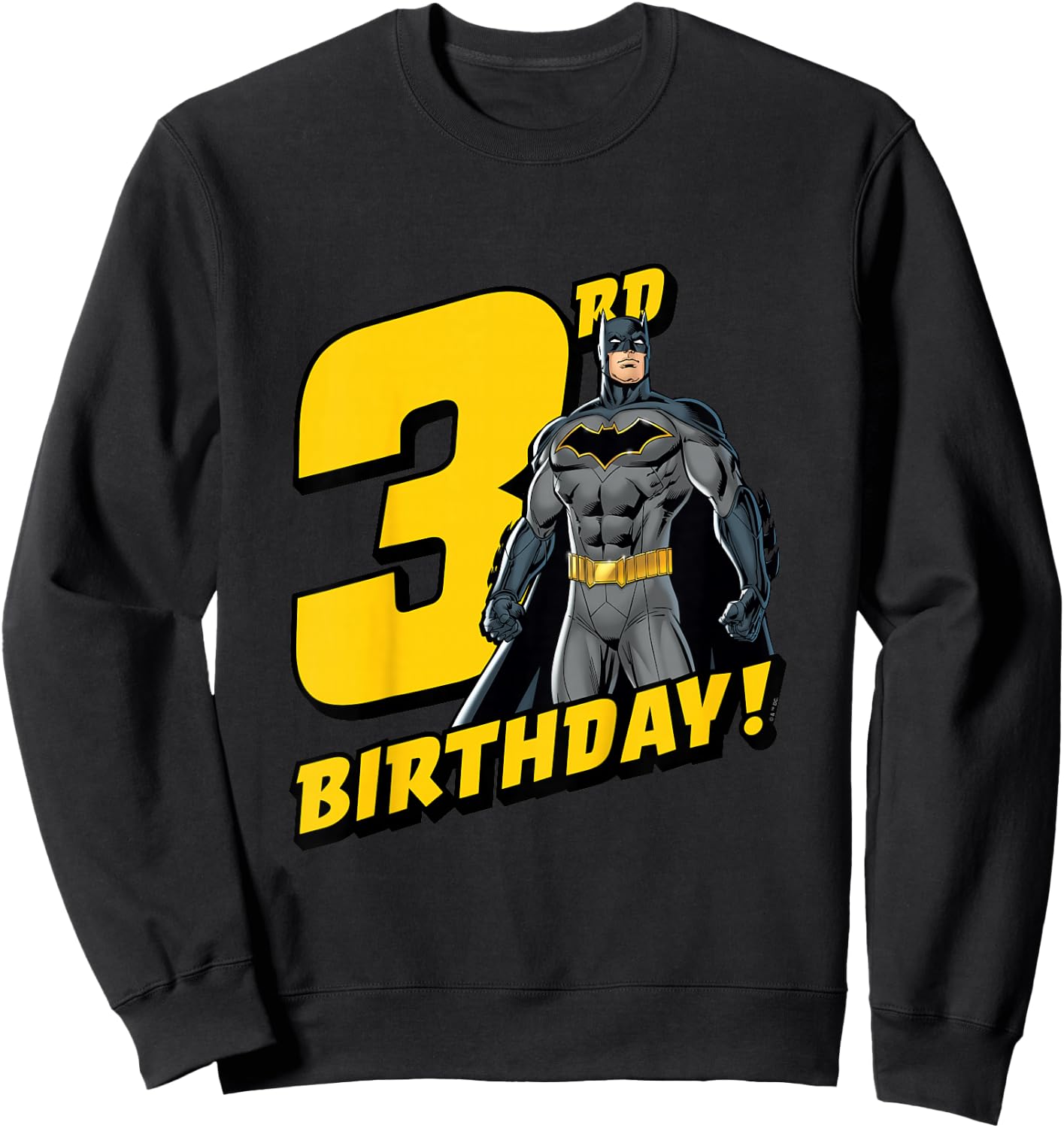 Kids Batman 3rd Birthday Sweatshirt - Sweatshirt | Black