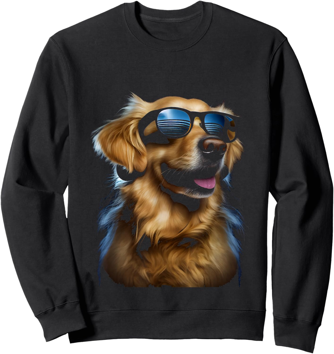 Golden retriever dog sunglasses dog fans retriever fans Sweatshirt - Sweatshirt | Black