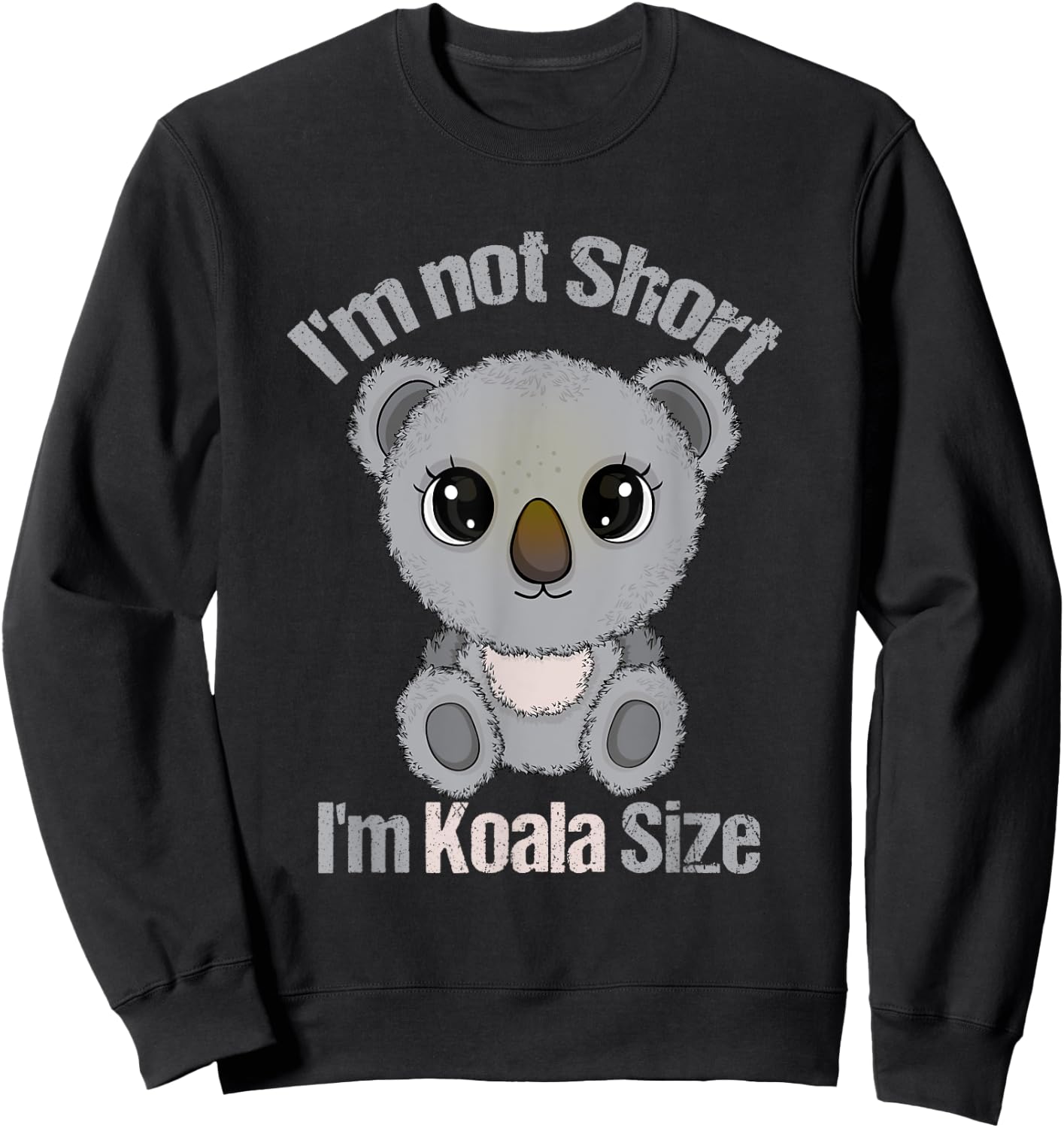 Koala Lover Women Funny Short People Koala Sweatshirt - Sweatshirt | Black