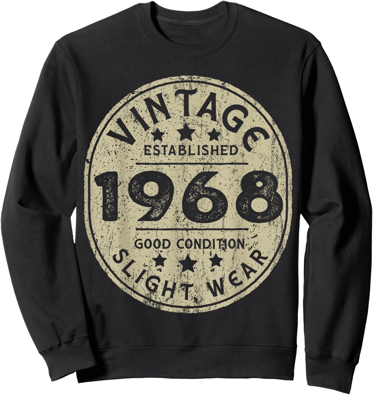 Vintage established 1968 55th Birthday Party Retro Men Sweatshirt - Sweatshirt | Black