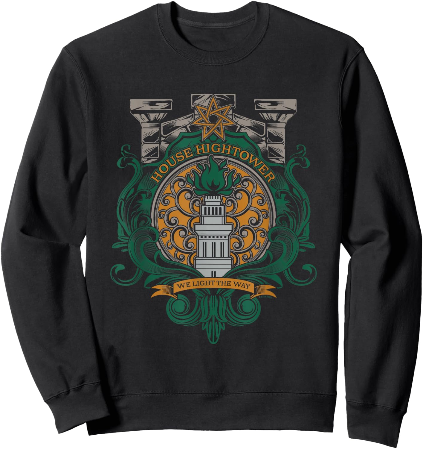 Game Of Thrones Iconic House Hightower We Light The Way Logo Sweatshirt - Sweatshirt | Black