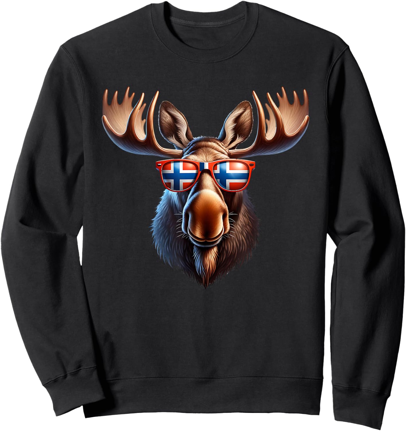 Norwegen-Elch, lustiges Touristen-Reise-Souvenir Sweatshirt - Sweatshirt | Black