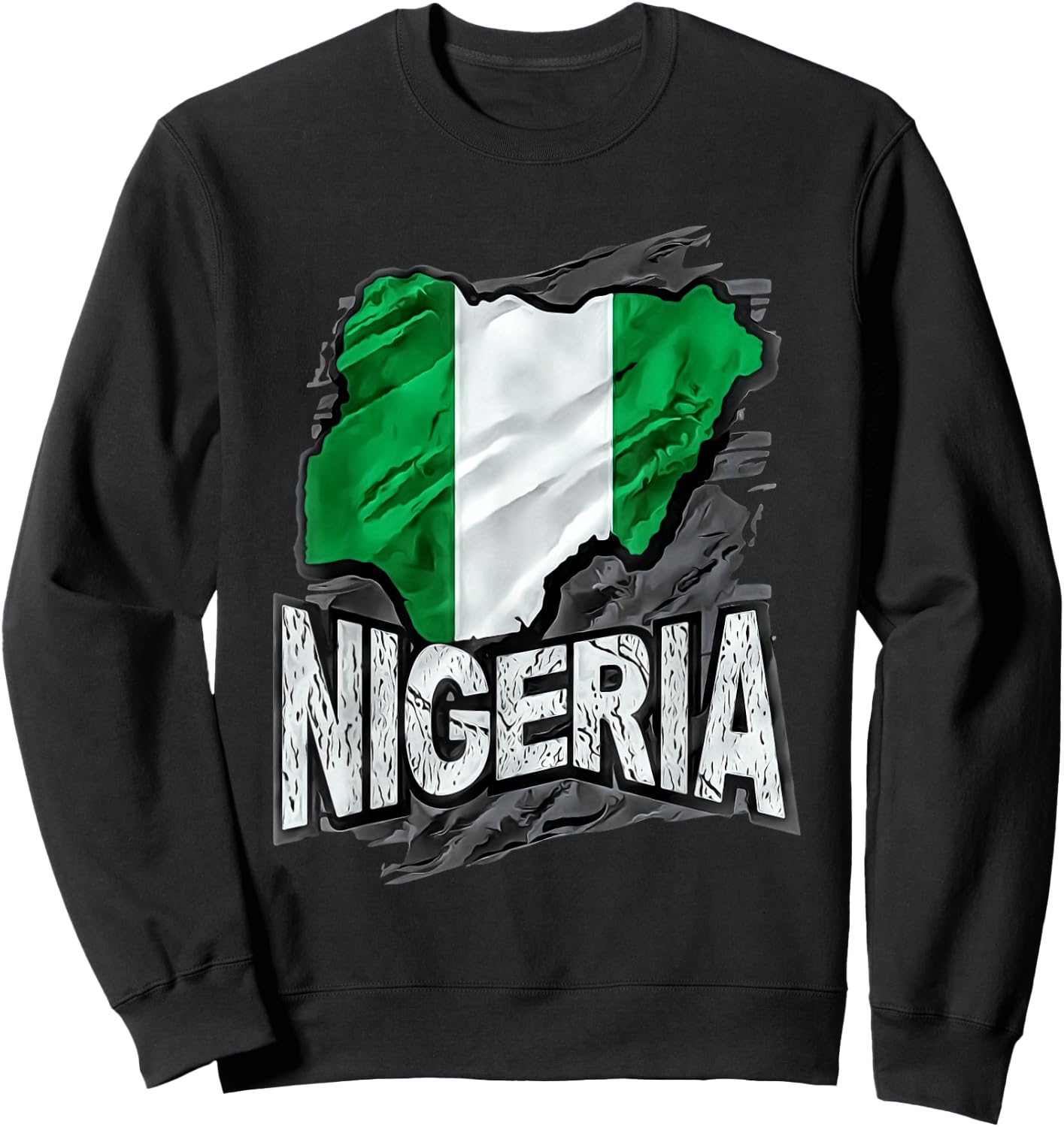 Nigeria , Black, S Sweatshirt - Sweatshirt | Black
