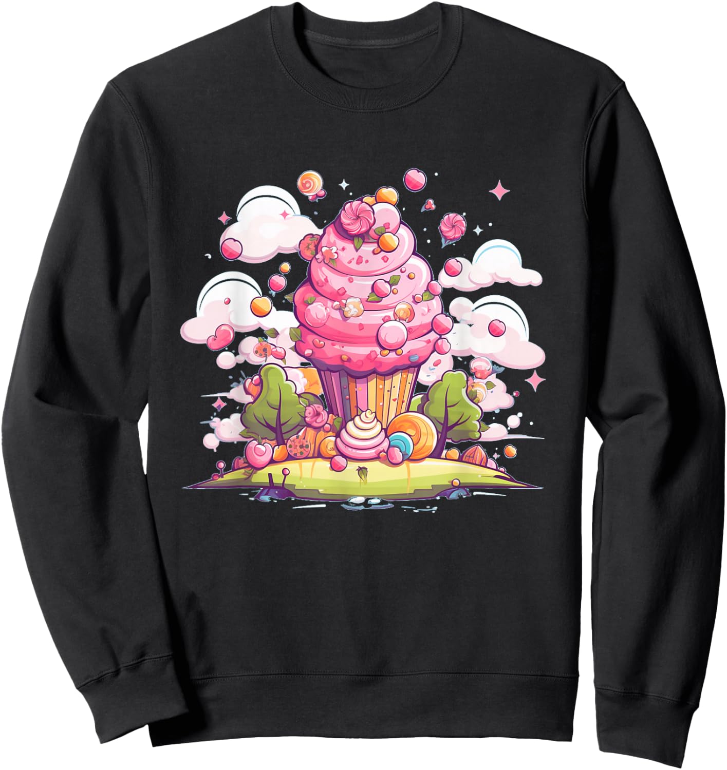 Great Fun Cake for Candy and Candy Lovers Sweatshirt - Sweatshirt | Black