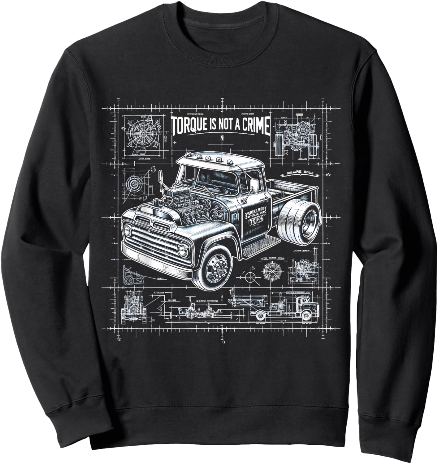 Square Body Truck Sweatshirt - Sweatshirt | Black