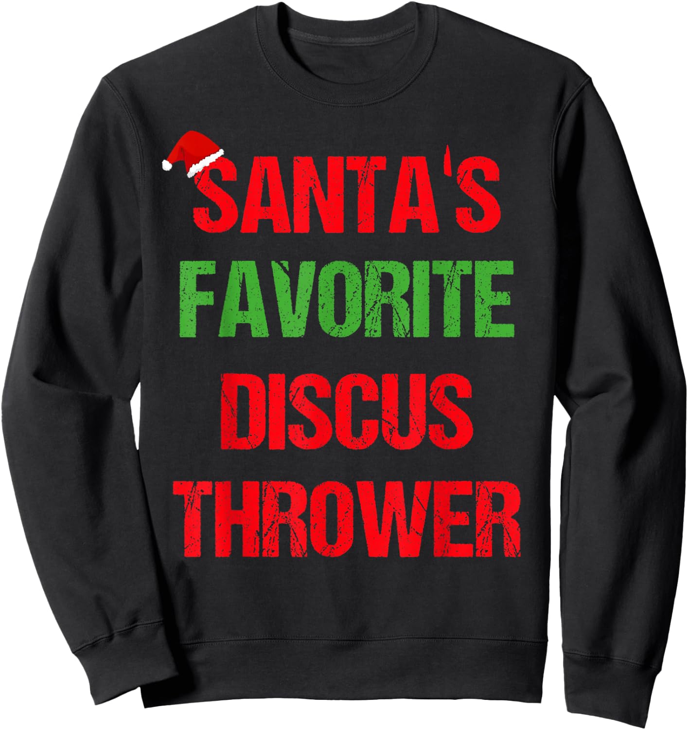 Discus Thrower Funny Pajama Christmas Gift Sweatshirt - Sweatshirt | Black