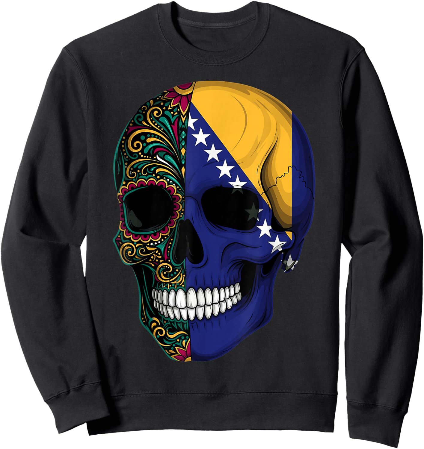Bosnien Flagge Bosnien und Herzegowina Wurzeln Sweatshirt - Sweatshirt | Black