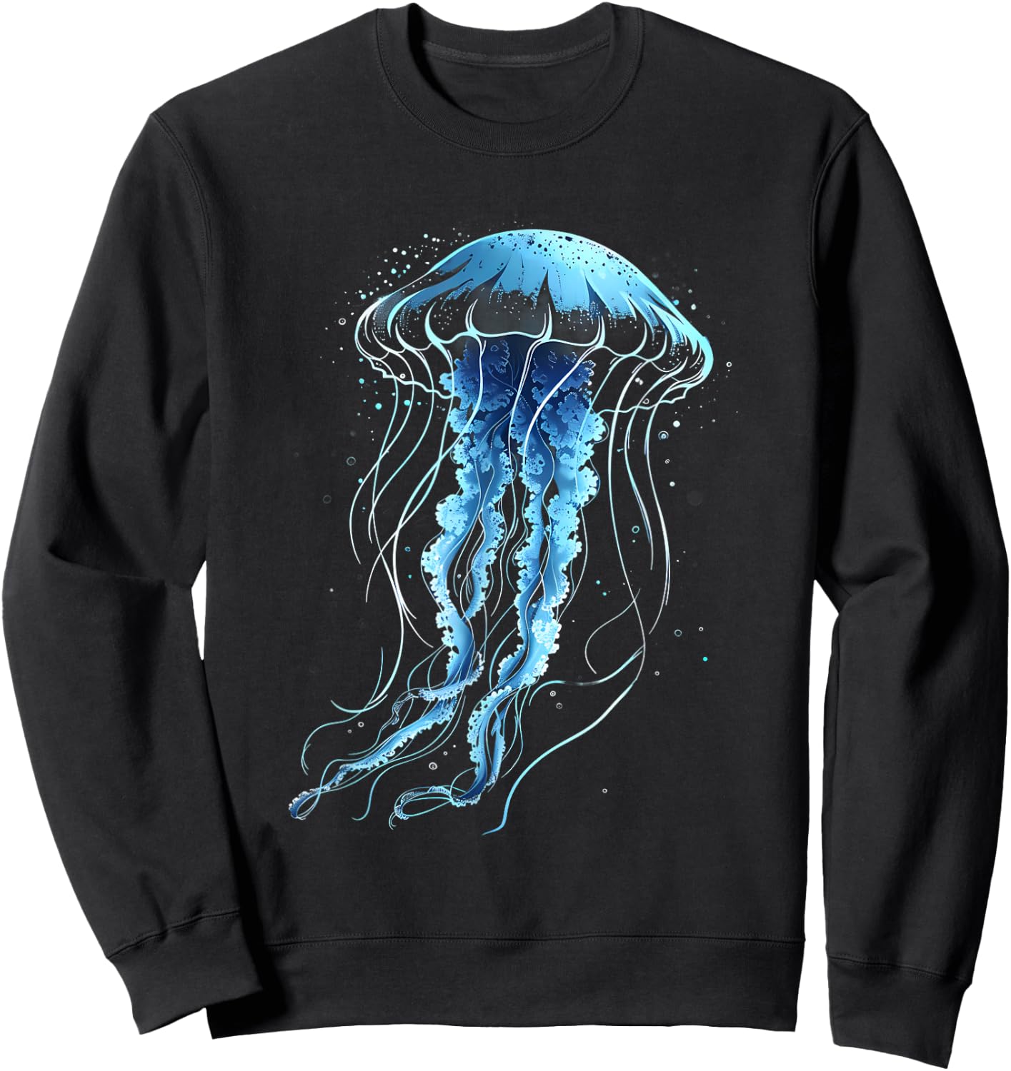 Jellyfish Sea Mammal Sea Ocean Animal Artwork , black Sweatshirt - Sweatshirt | Black