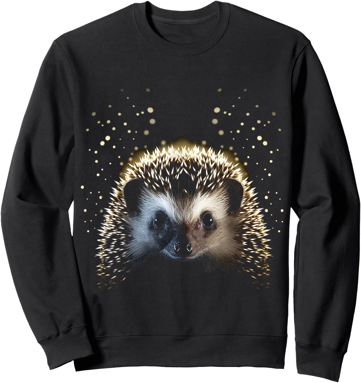 Hedgehog Animal Art Graphic Hedgehog , Black, S Sweatshirt - Sweatshirt | Black