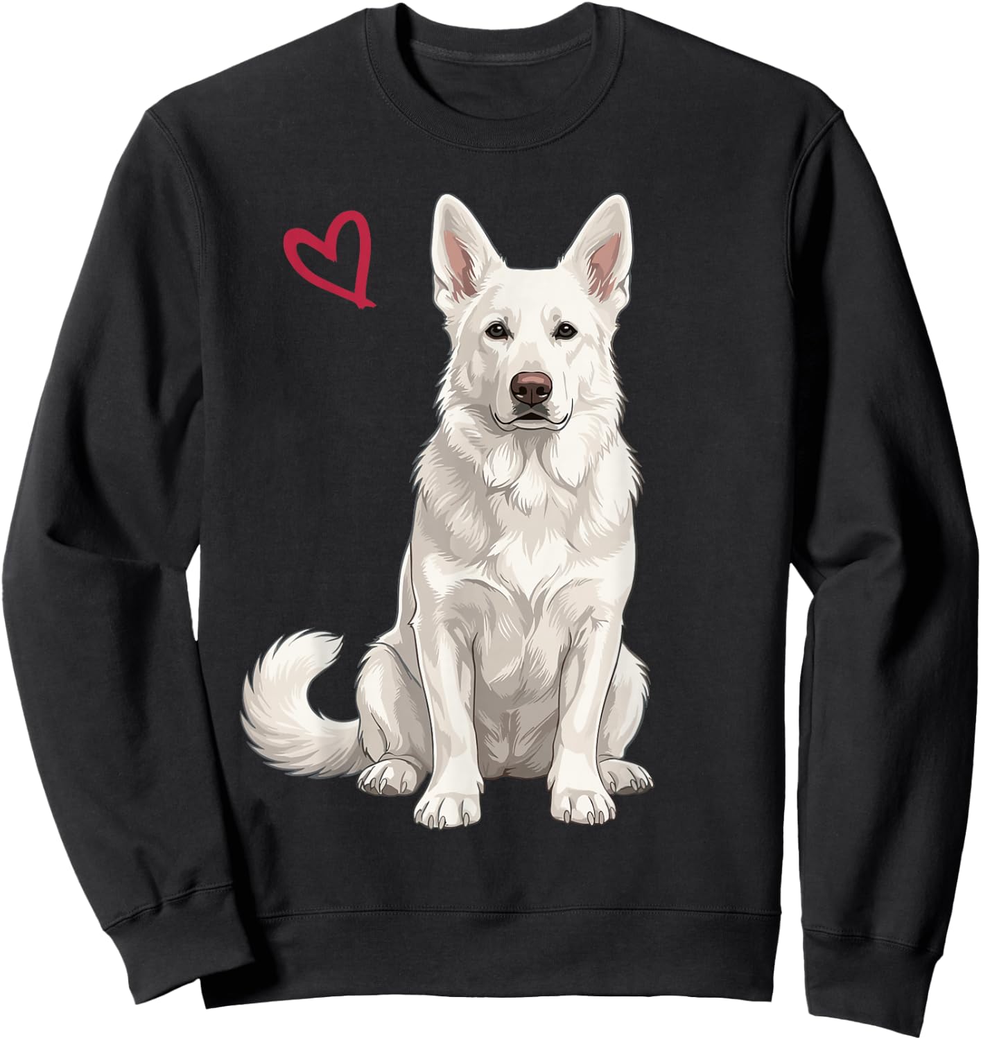 White German Shepherd Sweatshirt - Sweatshirt | Black