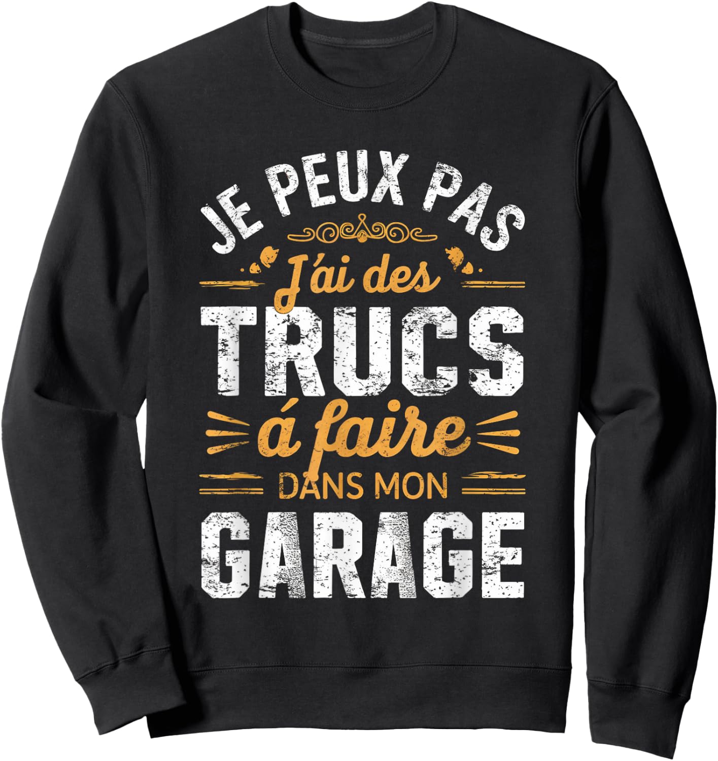 Papa Bricoleur Humour J'peux Pas Cadeau Garage , Black, S Sweatshirt - Sweatshirt | Black