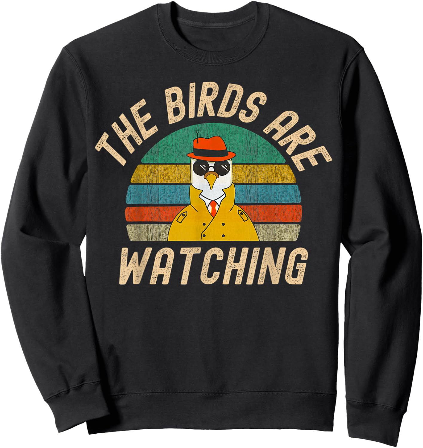 The Birds Are Watching Wake Up America Birds Arent Real Sweatshirt - Sweatshirt | Black