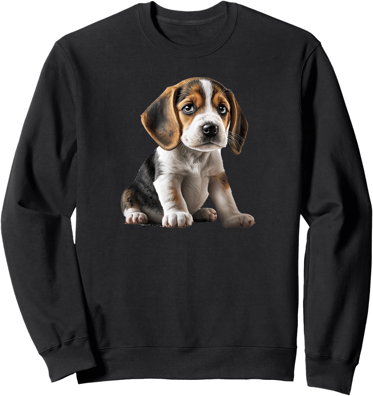 Funny Beagle Dog Puppy Women Kids Sweatshirt - Sweatshirt | Black