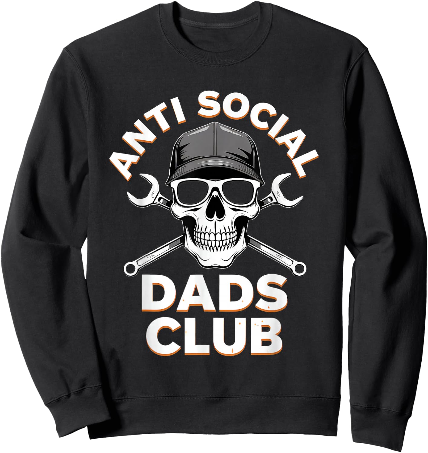 Fathers Day Gift Anti Social Dads Club Sweatshirt - Sweatshirt | Black