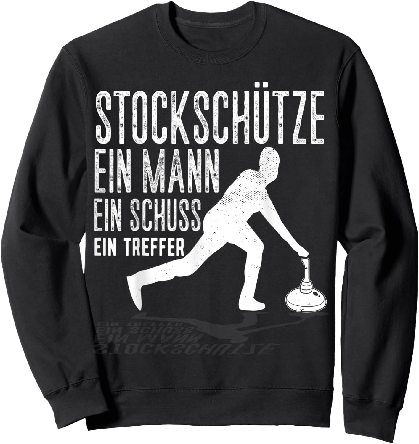 Eisstock Eistockschießen Stockschütze Sweatshirt - Sweatshirt | Black
