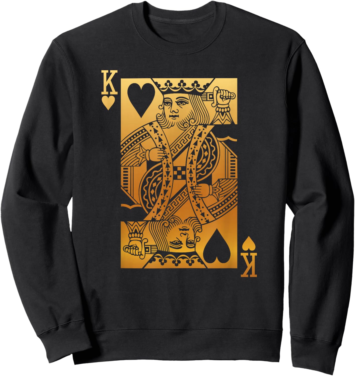 King of Hearts Card Sweatshirt - Sweatshirt | Black