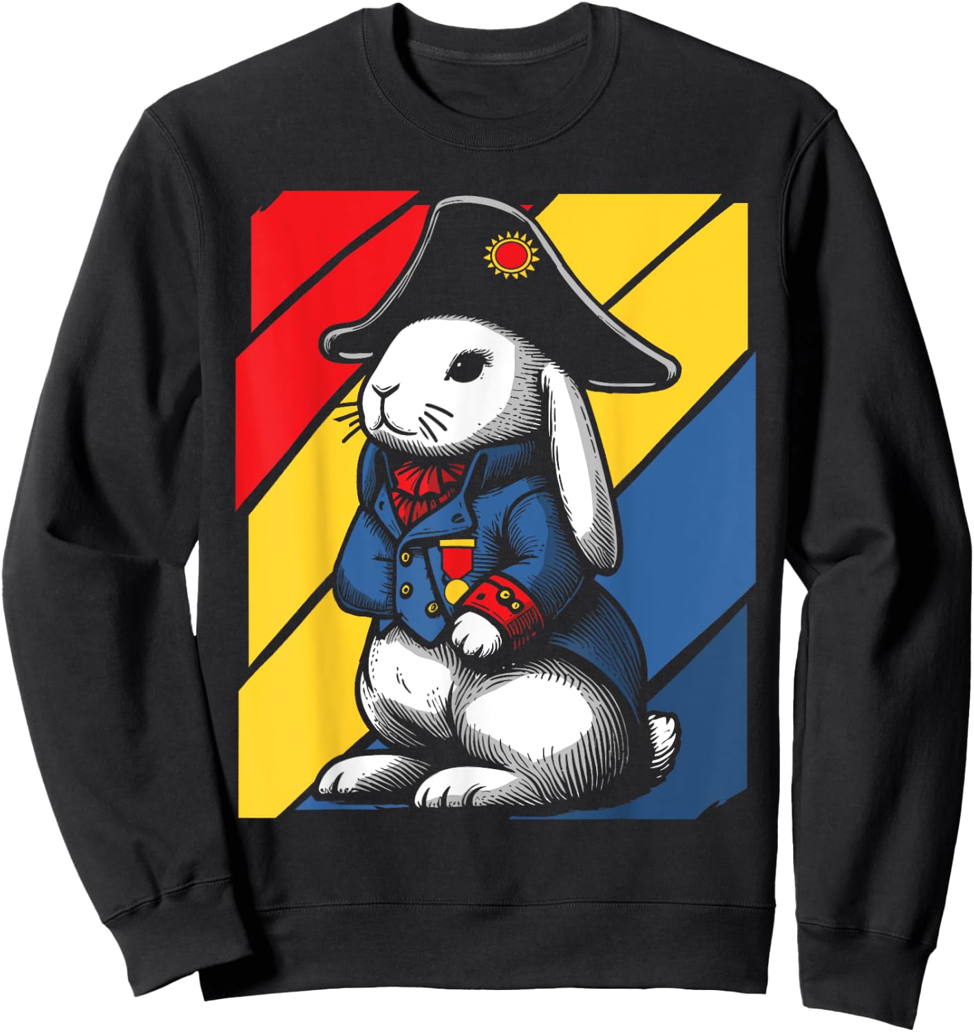 Napoleon Bonaparte Bunny French History Rabbit Sweatshirt - Sweatshirt | Black