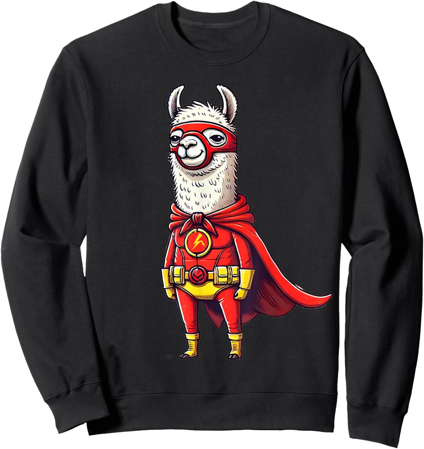 Funny llama flash Sweatshirt - Sweatshirt | Black