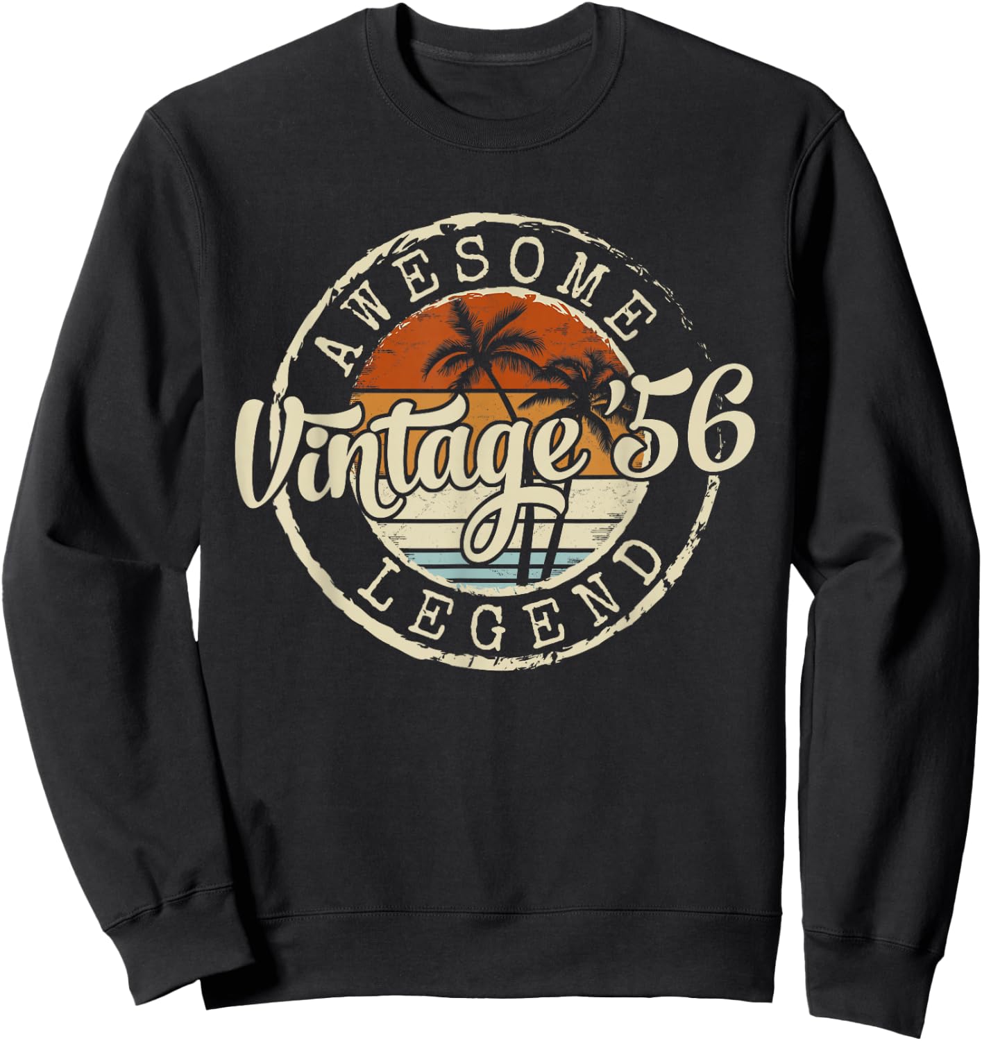 Vintage 1956 70yr 70th Birthday Gifts 70 Years Old Sweatshirt - Sweatshirt | Black
