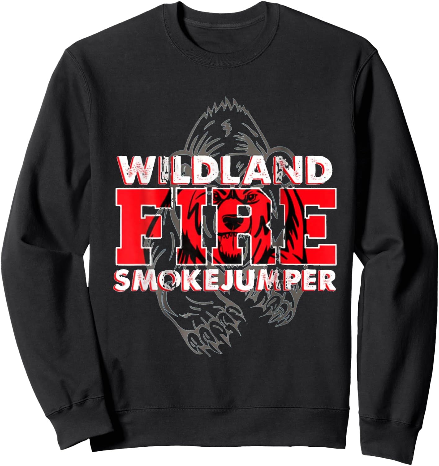 Vintage Design Fire Firefighter Smoke Jumper Rescue Sweatshirt - Sweatshirt | Black