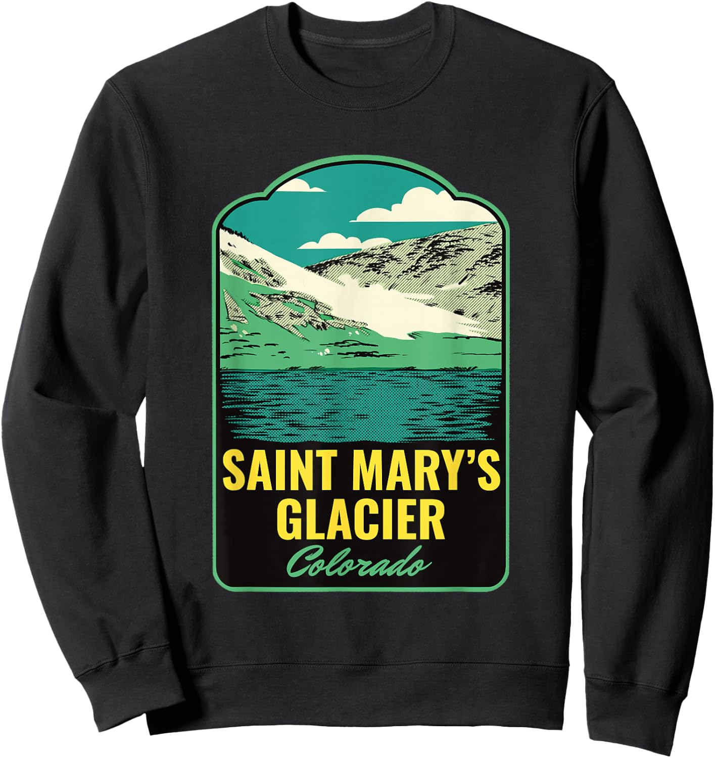 Saint Marys Glacier Colorado Sweatshirt - Sweatshirt | Black