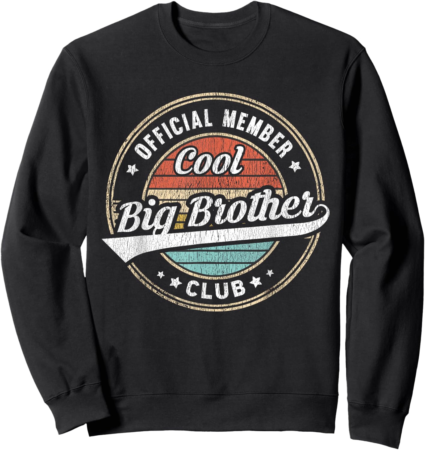 Official Member Cool Big Brother Club Funny Big Bro Sweatshirt - Sweatshirt | Black