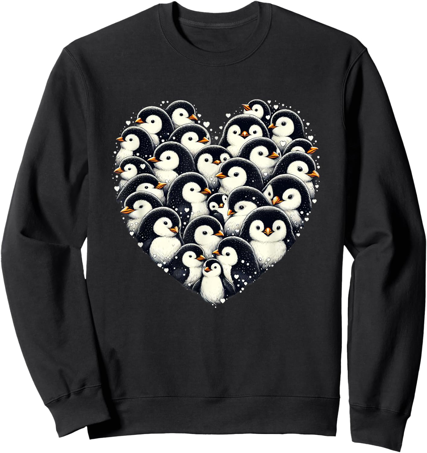 Penguins Love Beautiful Colorful Penguin Art Animal Sweatshirt - Sweatshirt | Black