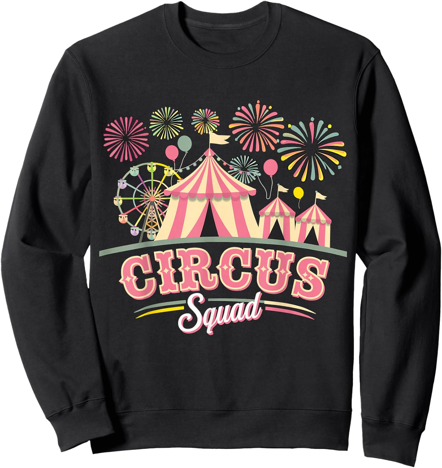 Circus Squad Matching Birthday Circus Staff Sweatshirt - Sweatshirt | Black