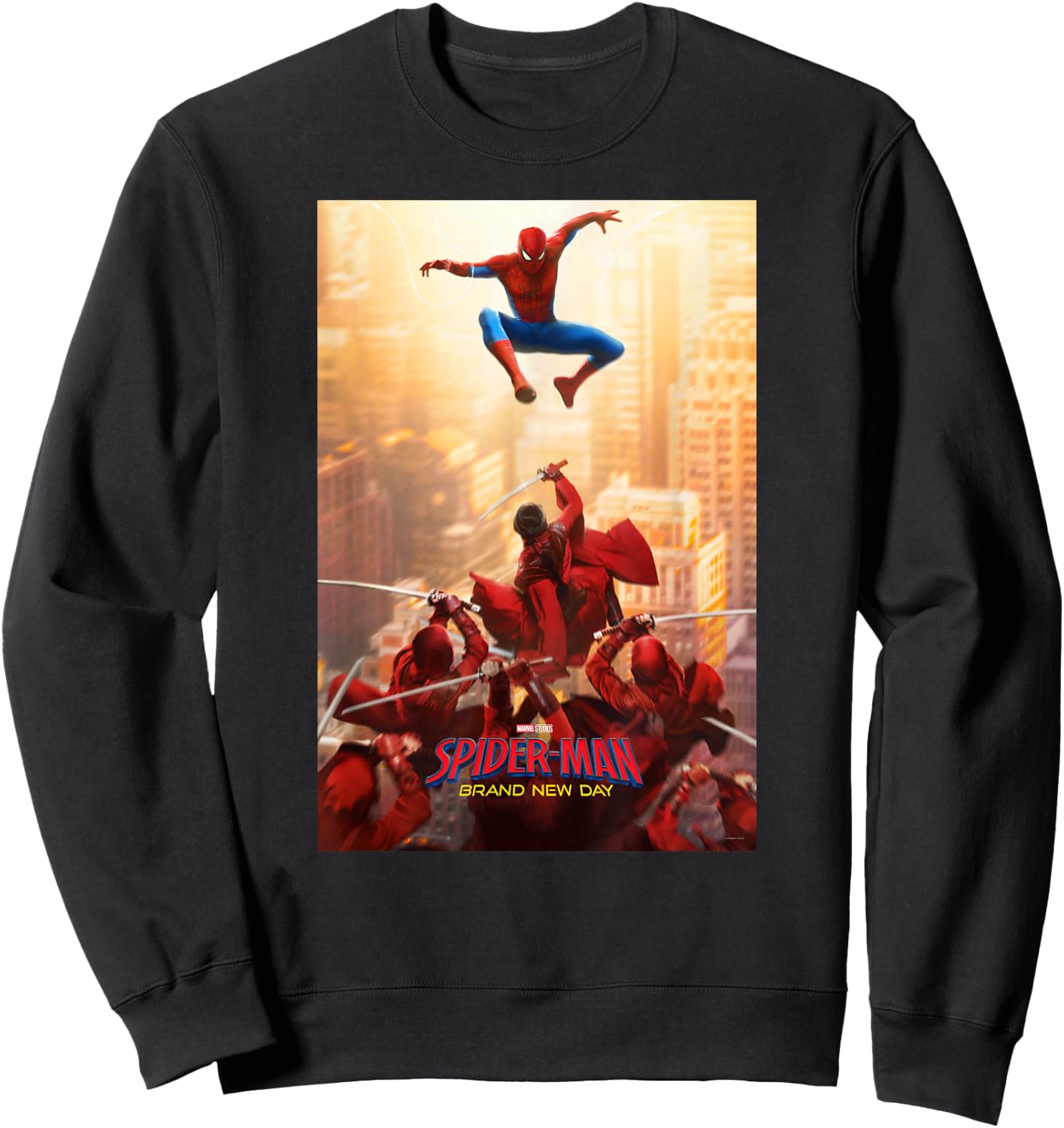 Marvel Studios Spider-Man BND Movie 2026 Hand Ninja Poster Sweatshirt - Sweatshirt | Black