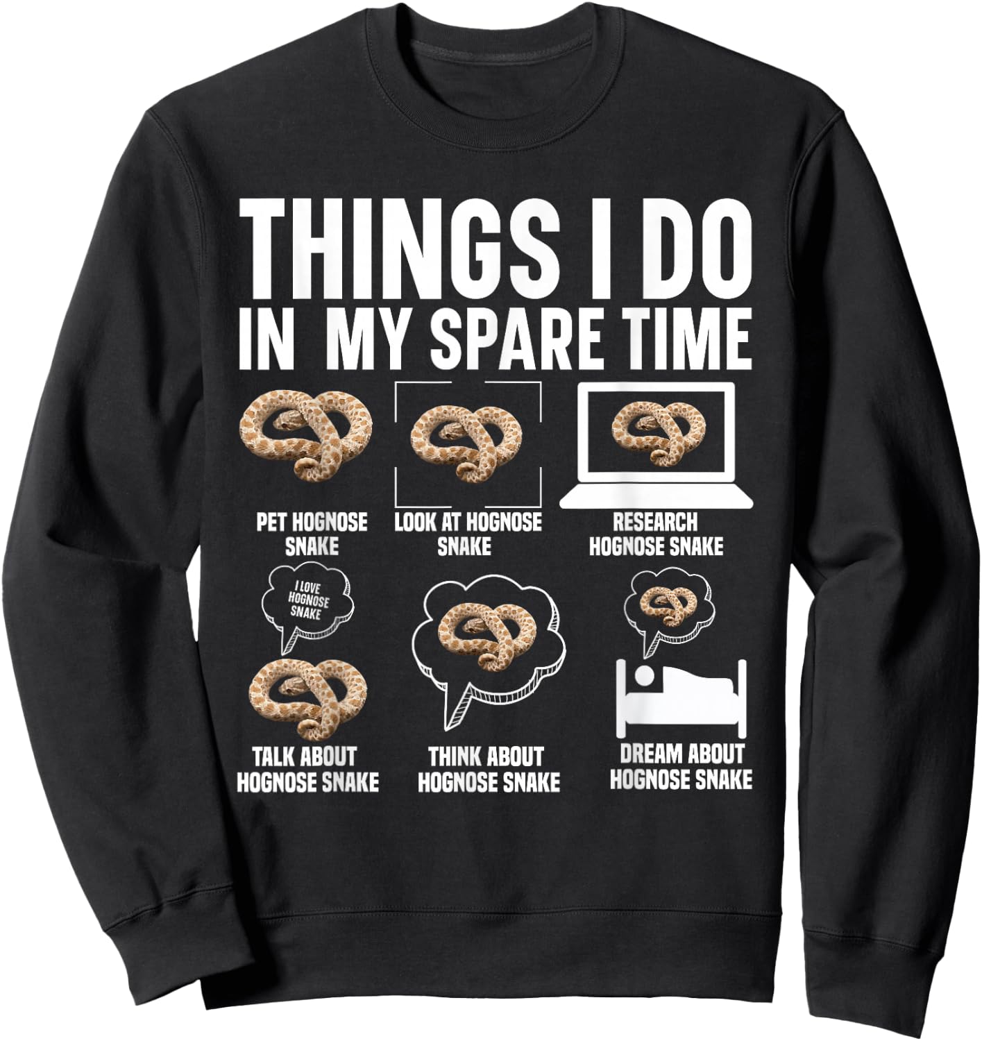 Hognose Snake Hide Hognose Snake Ring Hognose Snake Sweatshirt - Sweatshirt | Black