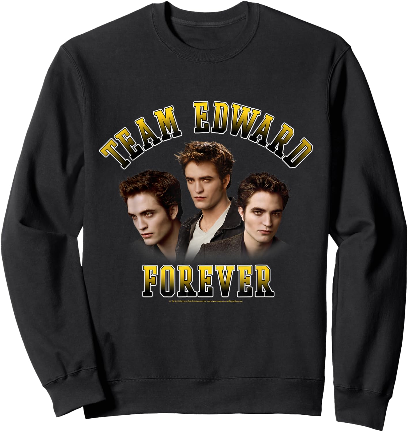 Twilight Team Edward Forever Portrait Collage Vampire Movie Sweatshirt - Sweatshirt | Black