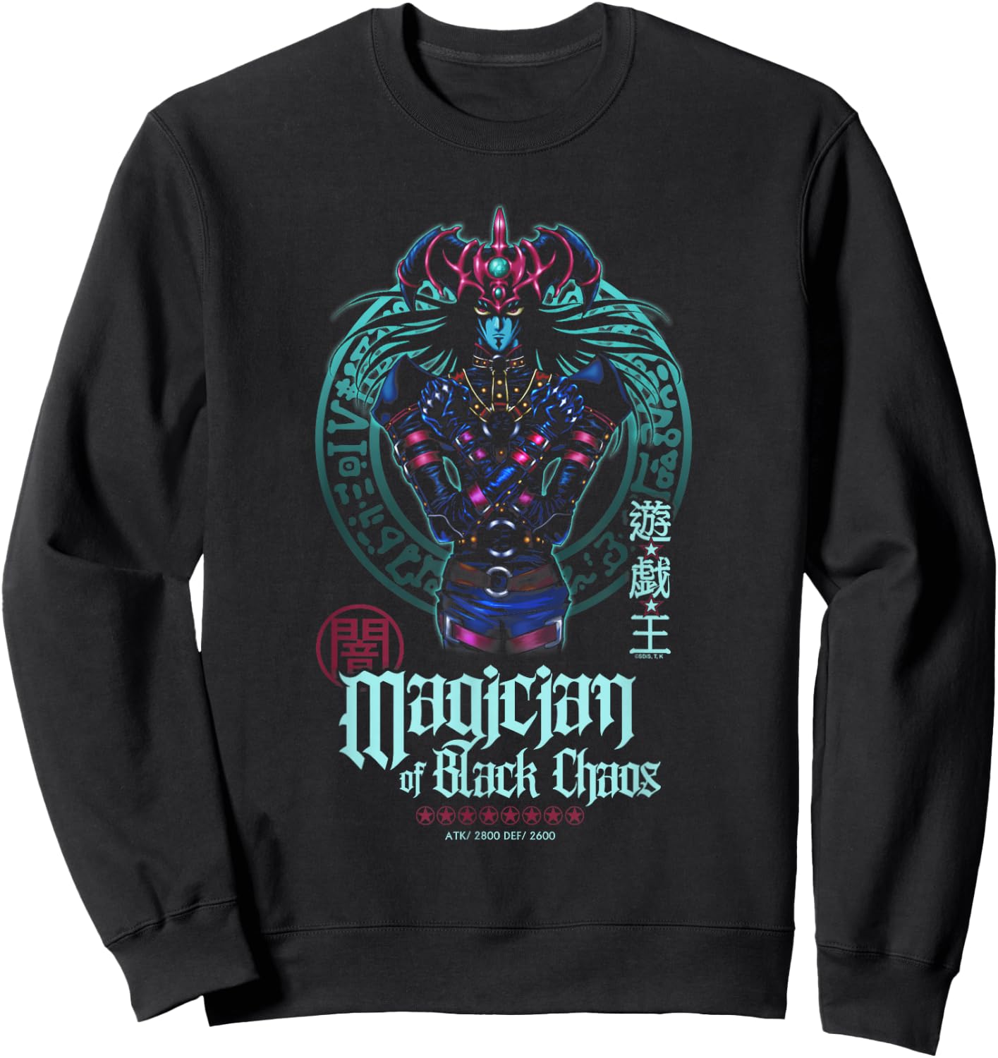 Yu-Gi-Oh! Magician of Black Chaos Kanji Portait Card Anime Sweatshirt - Sweatshirt | Black