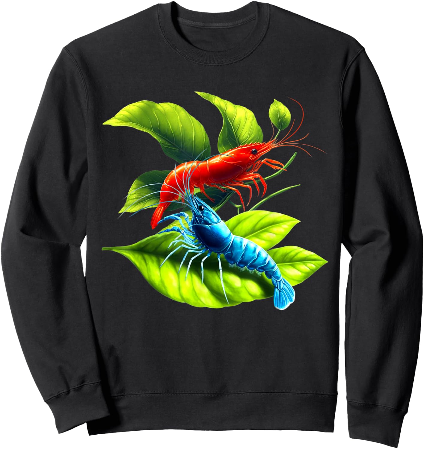 Blue Cherry Shrimp Breeder Neocaradina Freshwater Aquarium Sweatshirt - Sweatshirt | Black