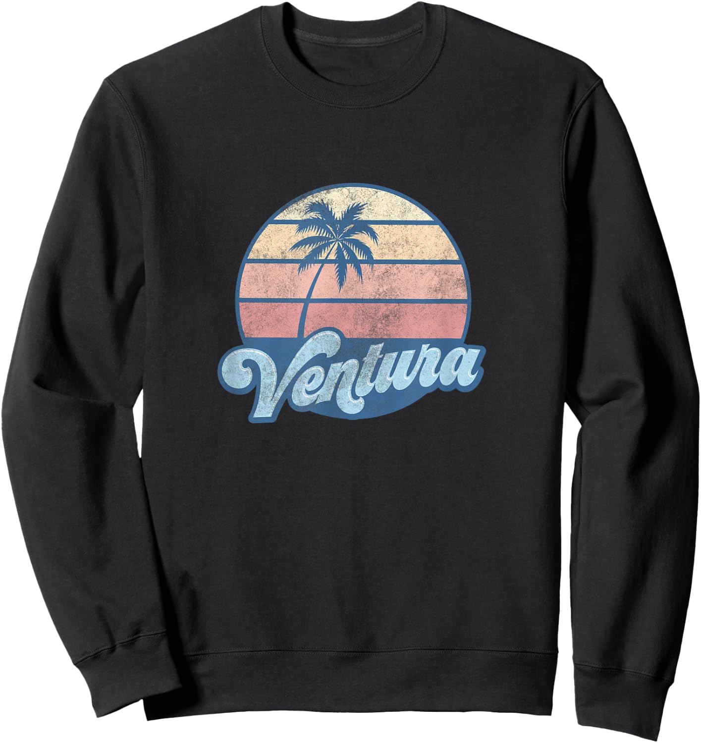 Ventura California CA T Shirt Vintage 70s Retro Surfer Sweatshirt - Sweatshirt | Black