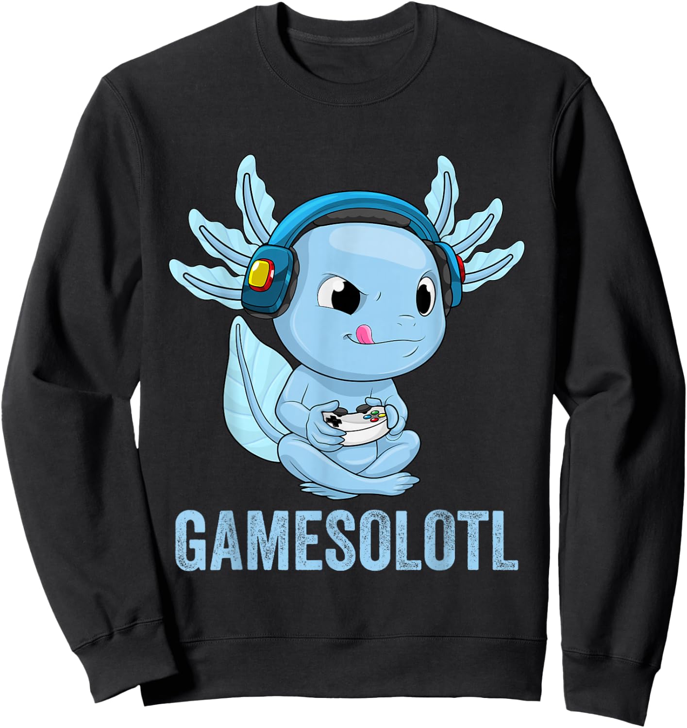 Axolotl Gamer Kawaii Gamer Anime Clothing For Boys Sweatshirt - Sweatshirt | Black