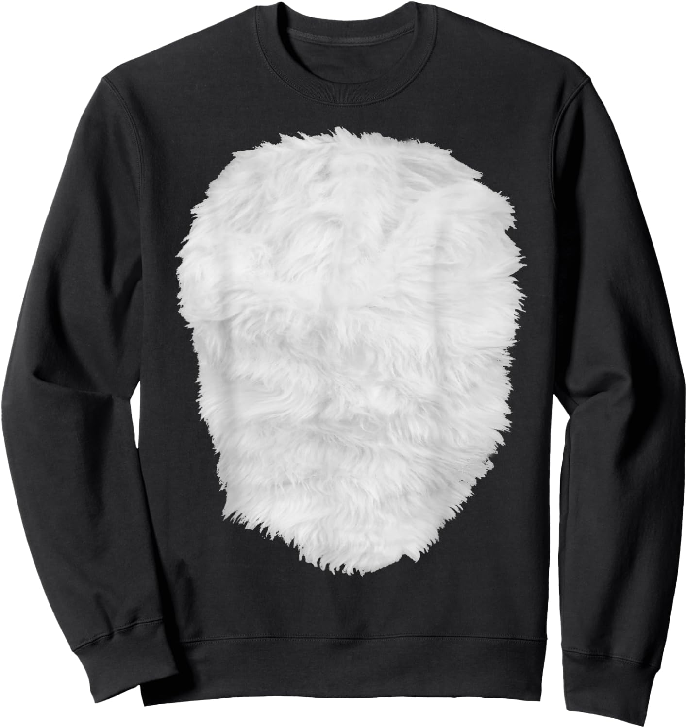 Skunk Photo of Hairy Chest Halloween Skunk Costume , black Sweatshirt - Sweatshirt | Black