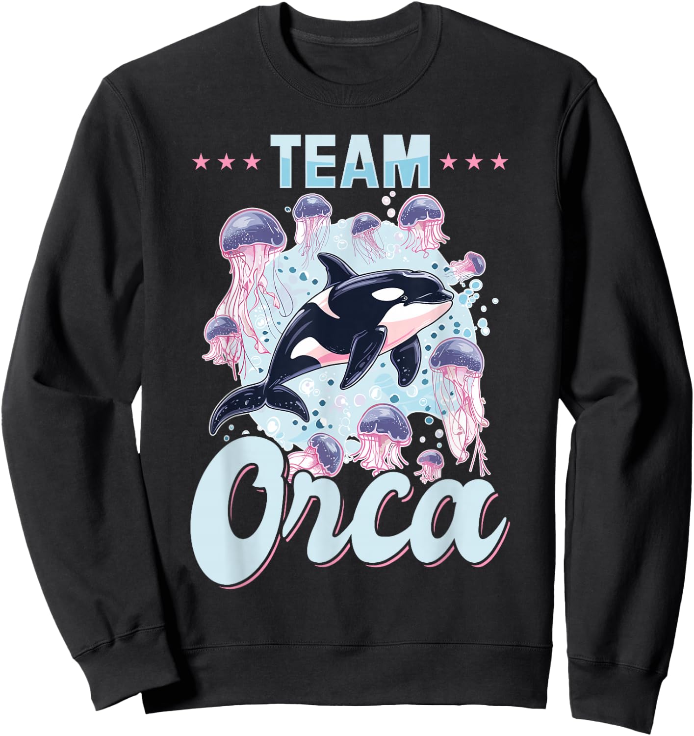 Funny Orca Animal Team Orca Sweatshirt - Sweatshirt | Black