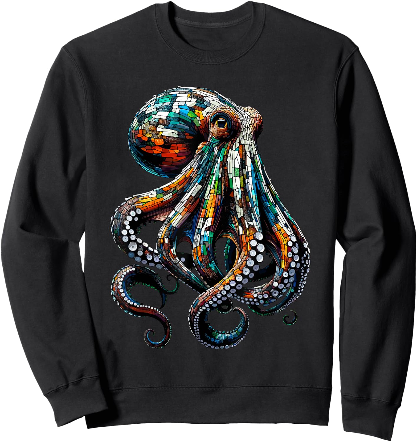 Polygon Art Octopus Lover Octopusses Sweatshirt - Sweatshirt | Black
