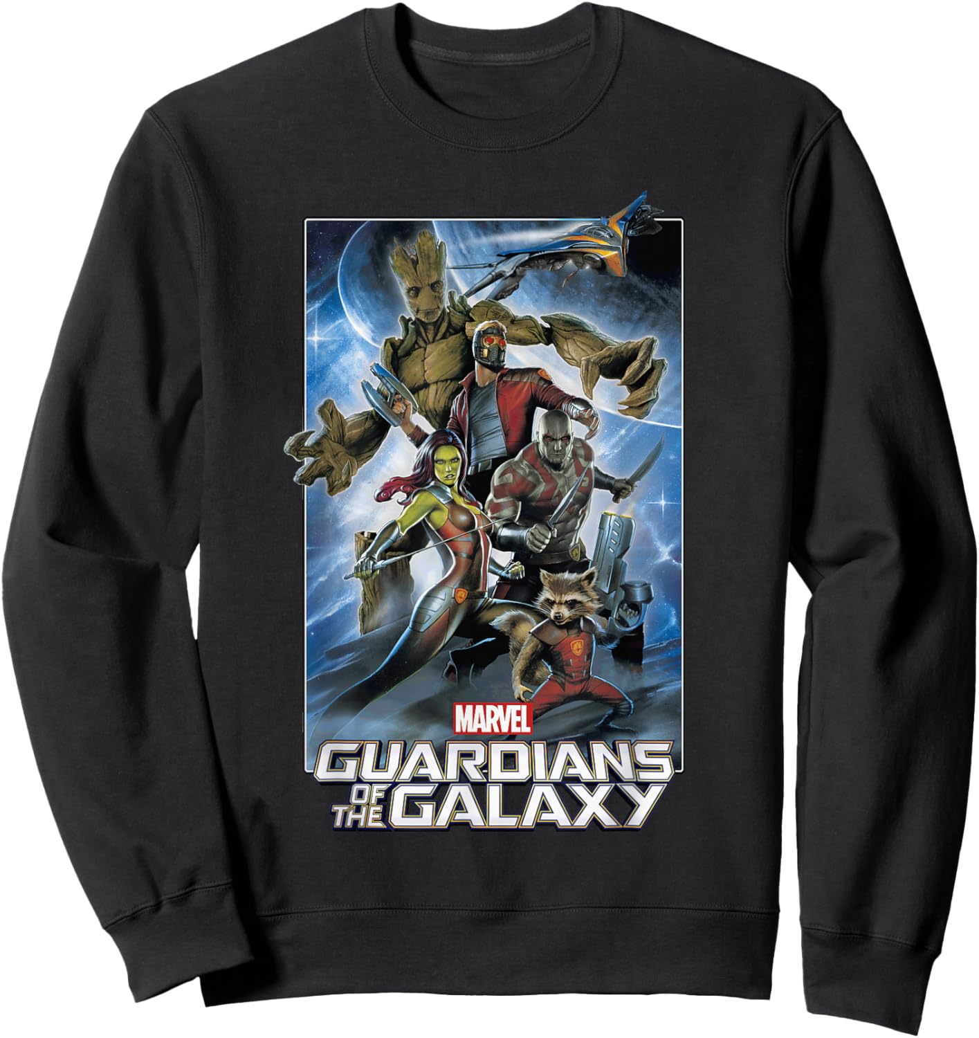 Marvel Guardians of The Galaxy Group Poster Graphic Sweatshirt - Sweatshirt | Black