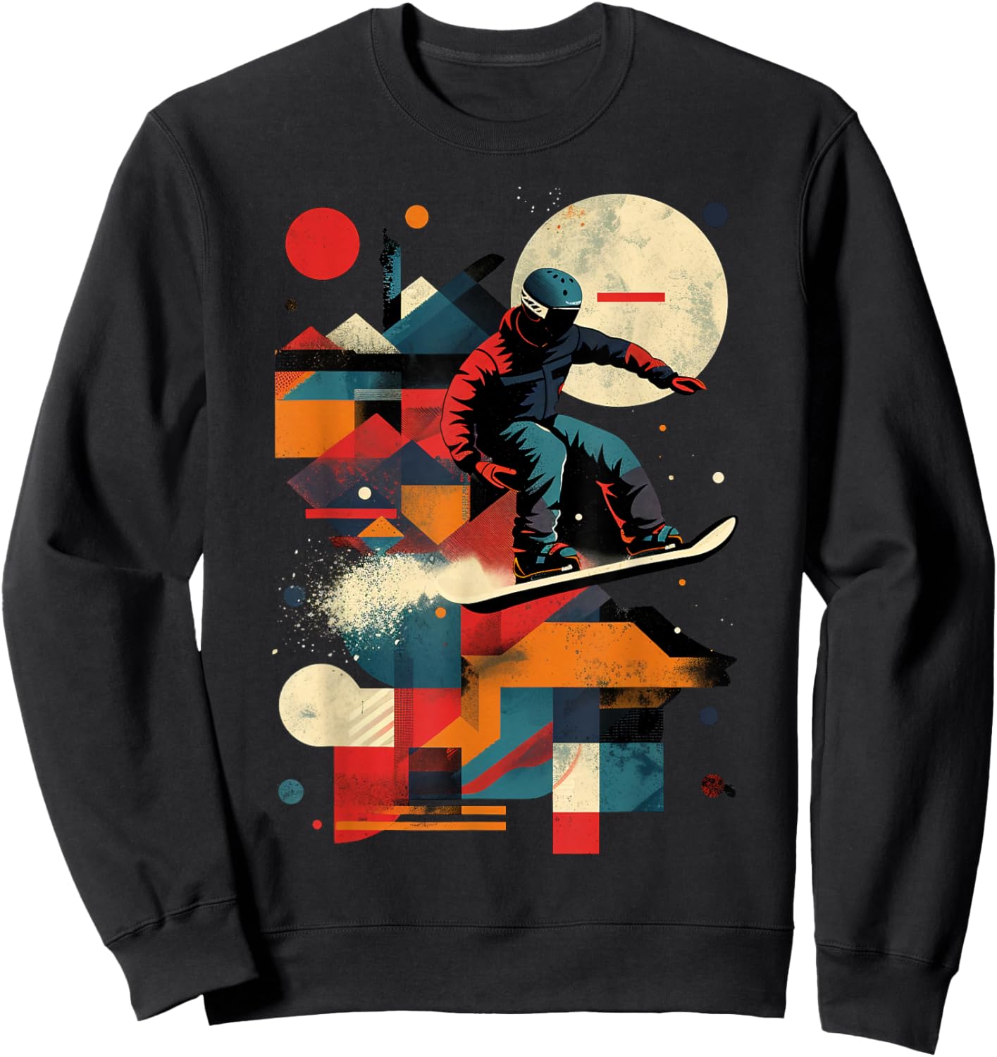 Artistic Snowboarder Men's and Women's Snowboarding Love , black Sweatshirt - Sweatshirt | Black