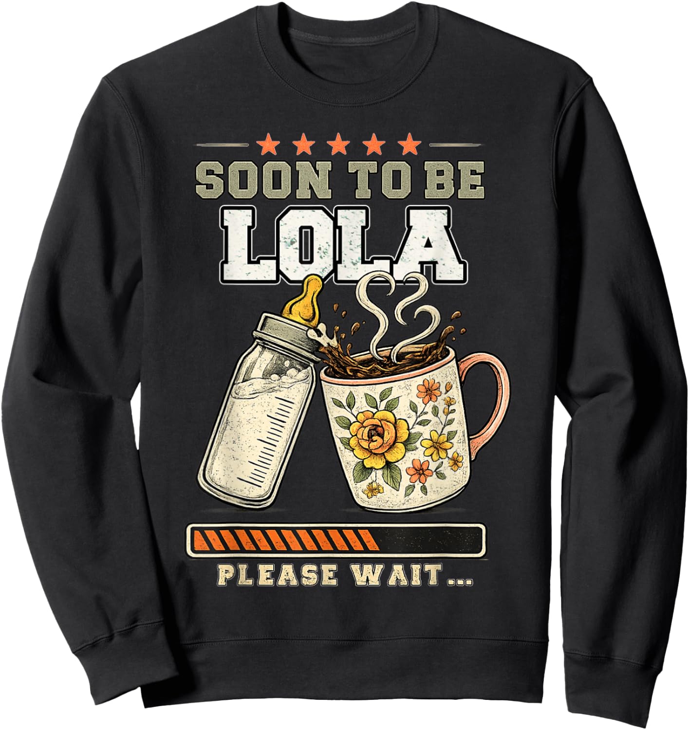 Soon to Be Lola, Expecting Grandmother, Baby Reveal Sweatshirt - Sweatshirt | Black
